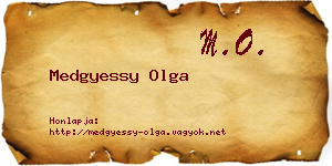 Medgyessy Olga névjegykártya